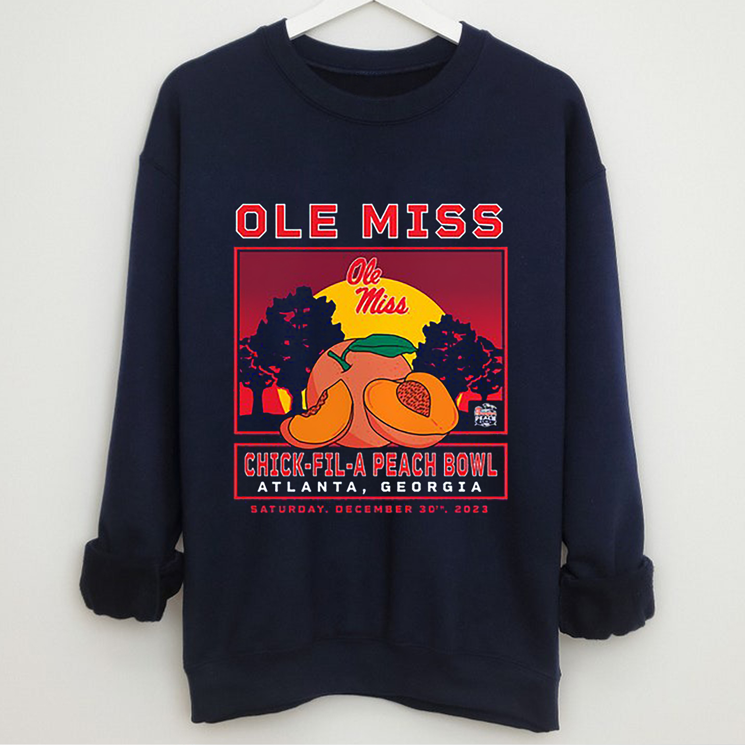 Ole Miss Chick Fil A Peach Bowl Atlanta GA December 30th 2023 Vintage Style T-Shirt - Fan Gift
