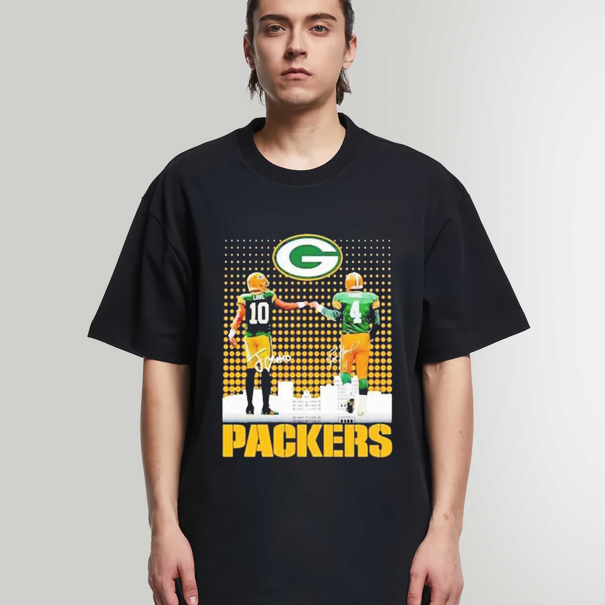 Skyline Jordan Love And Brett Favre Packers Signatures Sweatshirt, T-Shirt, Hoodie Shirt